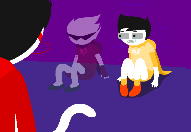 omegapausestuck:  deliverusfromsburb:  sweet-vantass:  deliverusfromsburb:               I find the way Homestuck characters tend to attack themselves via proxies very interesting.   The best thing about this post is that everyone except John has some